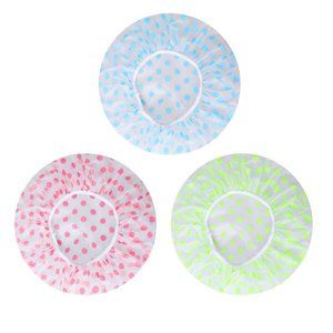 WATERPROOF REUSABLE SHOWER CAPS FOR WOMEN